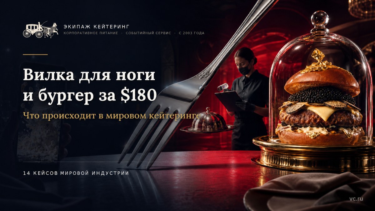 Вилка для ноги и бургер за $180: что происходит в мировом кейтеринге